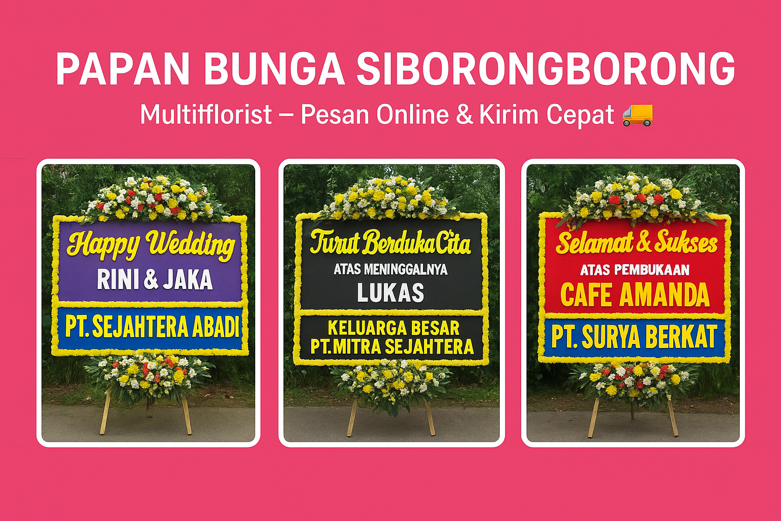 Papan Bunga Pernikahan Siborongborong
