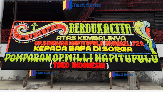 Papan Bunga Duka Cita Tarutung 1,7x4,4m